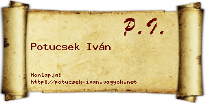Potucsek Iván névjegykártya