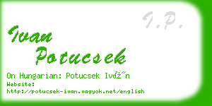 ivan potucsek business card